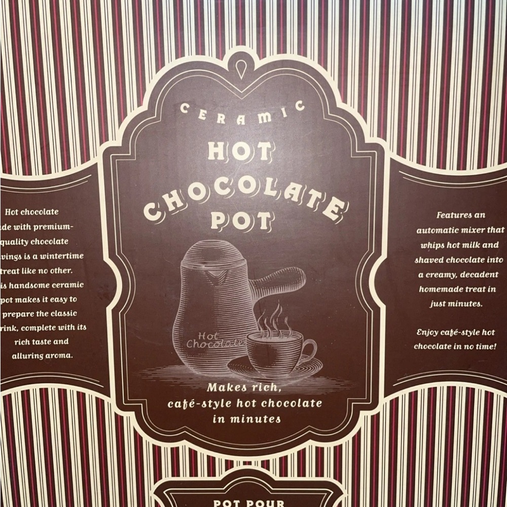 Ceramic Hot Chocolate Pot - Brown